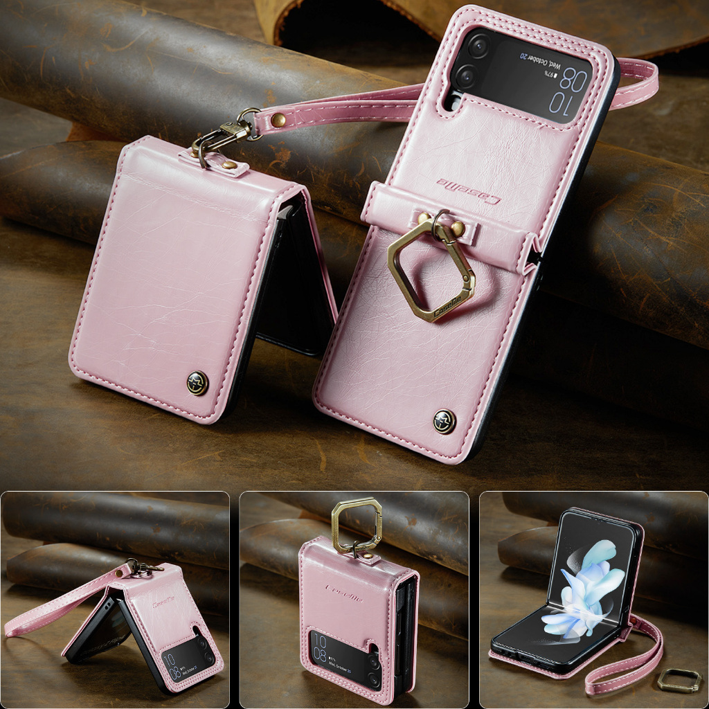 SAMSUNG Z FILP 3 4 5 Case Caseme Cover Leather Wallet Strap Wallet