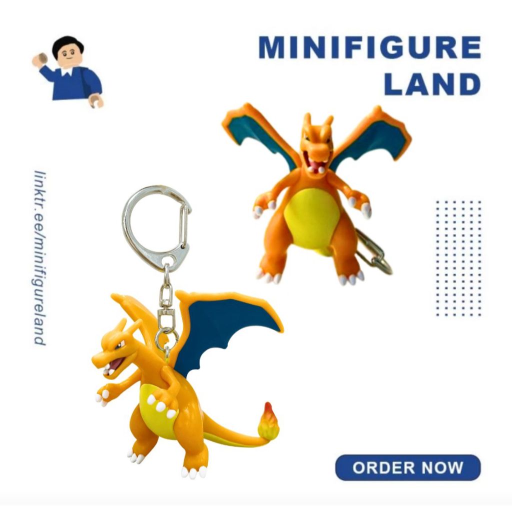 GANTUNGAN พวงกุญแจโปเกมอน Charizard จาก Kilat Rasi sv8s | พวงกุญแจ Charizard