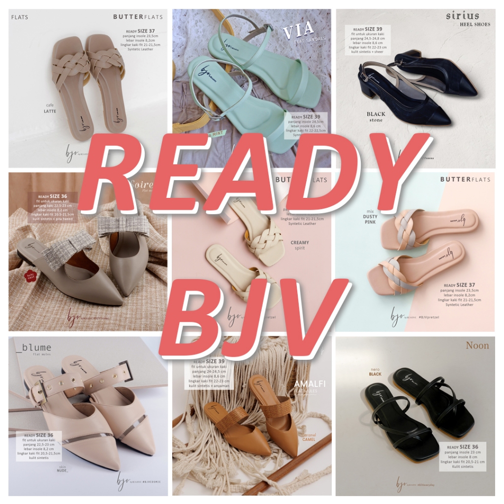 [READY] BJV by BEAJOVE Flat Woman Shoes Sandals Heels