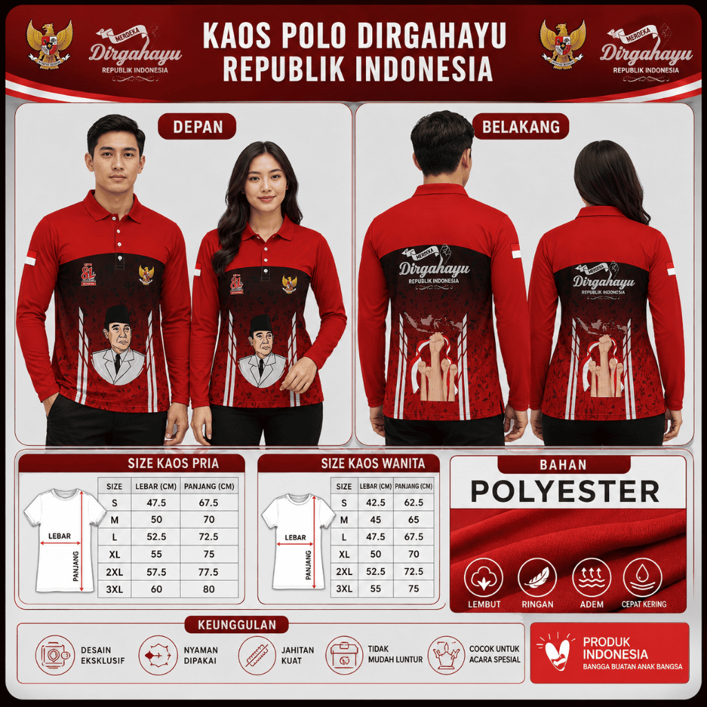 AUGUST 17 เสื้อสําหรับผู้ชายและผู้หญิง - AUGUST 17 LONG-SLEEVED JERSEY - POLO SHIRT AUGUST 17 2026 F