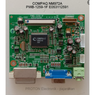 MESIN COMPAQ NM972A W185q HSTND-2511-T LCD Monitor เมนบอร์ด PWB-1259-1F E053112591 ไดร์เวอร์ VGA