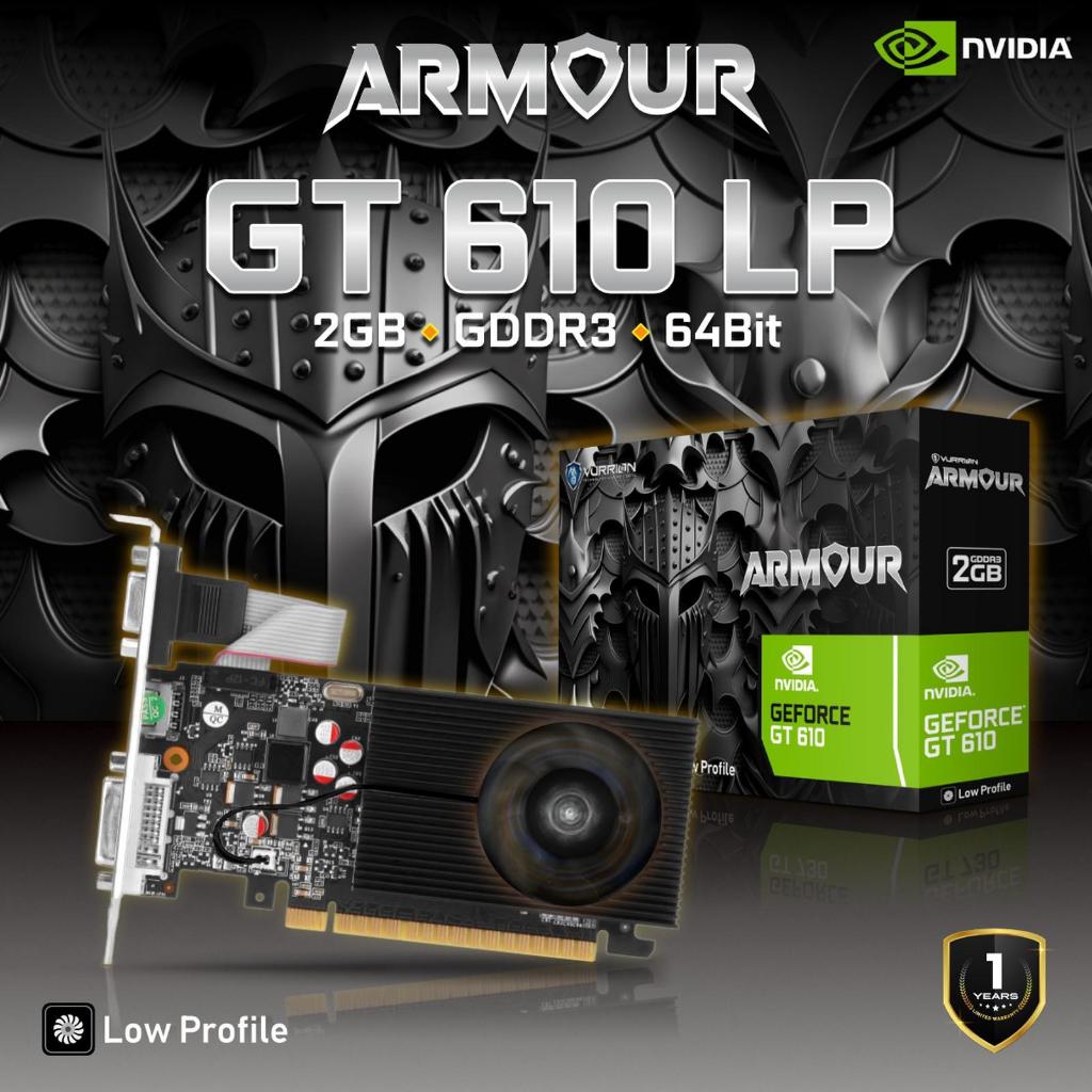 VGA CARD -VGA ARMOUR GT 610 LP 2GB DDR3 64 บิต