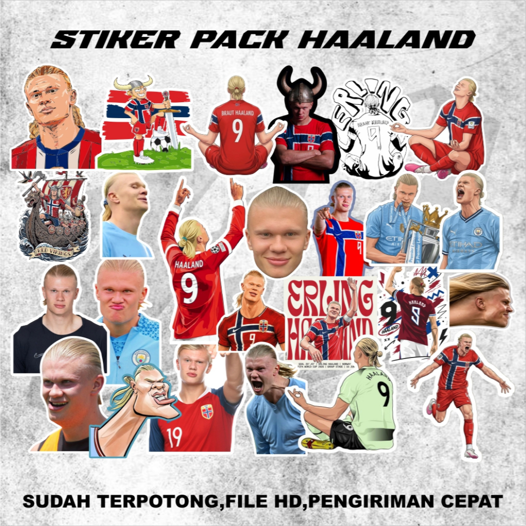 Haaland Man City Sticker Pack แล้วตัดกันน้ํา