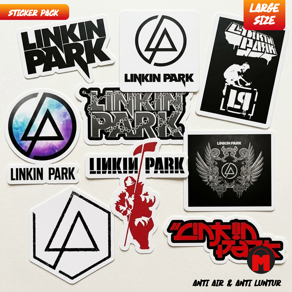 Linkin Park สติ๊กเกอร์วงขนาดใหญ่ 9 ชิ้น เคส HP หมวกกันน็อคแล็ปท็อป