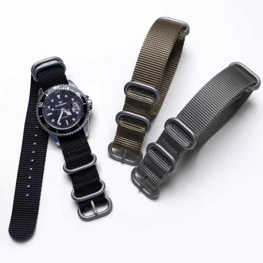 Casio ผ้าใบกองทัพทหารห่วงไนลอนสายนาฬิกา F91W F-91W A168 A 168 AE1200 A158WA-1 A168WA-1 F91W A158 A15