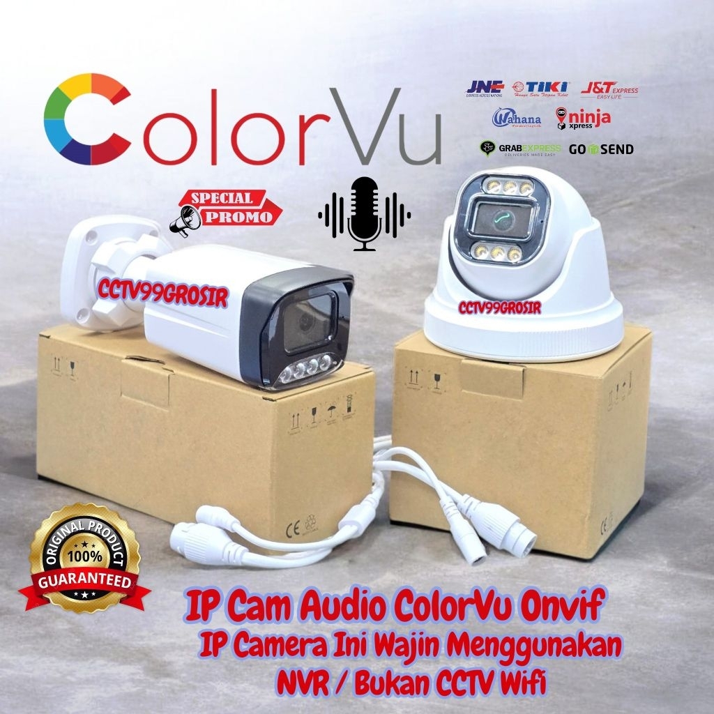 กล้อง Ip Cctv HIGHTECH 4MP Full HD Sony Exmor H.265 กล้องกลางแจ้ง/ในร่มล่าสุด IPCAM 4MP Colorvu Audi