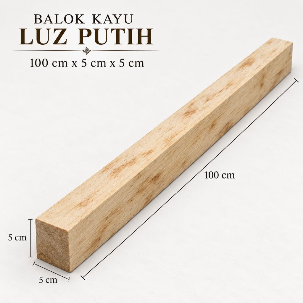 Luz Wood 1m x 5cm x 5cm Long Material นําเข้าจากอียิปต์ วัสดุหัตถกรรม วัสดุติด วัสดุไม้
