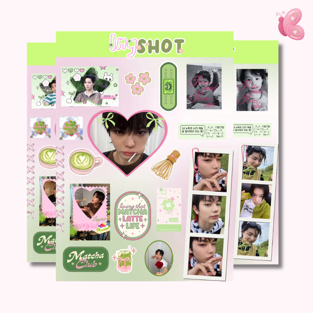 BC STICKER KPOP LNGSHOT STRAWBERRY MACHA ALL MEMBER