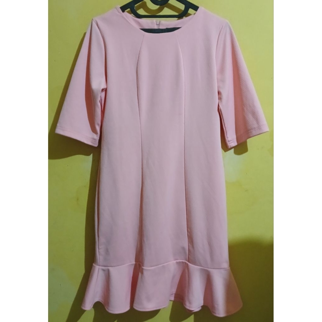 Preloved Mini Dress Waffle Ruffles