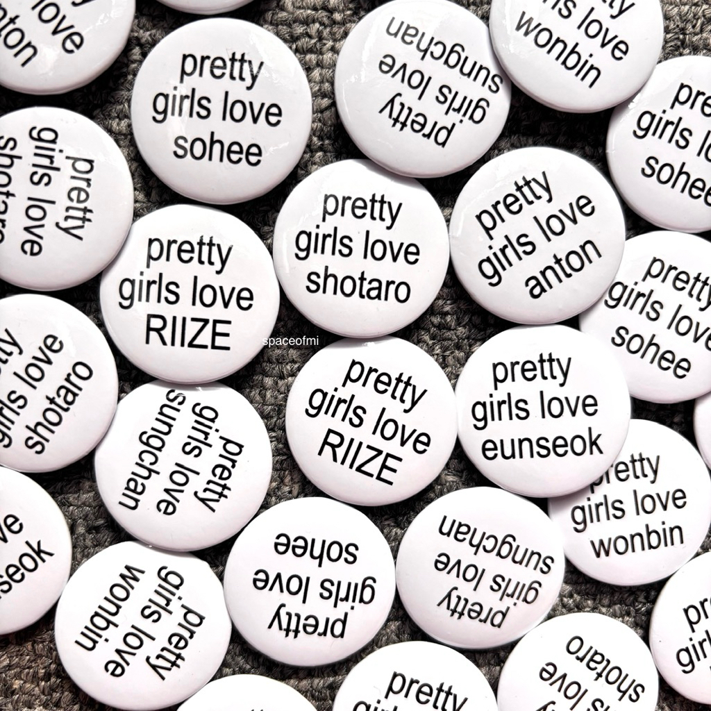 Mini pin ปุ่ม 3 ซม. - riize สาวสวย by spaceofmi - pin เข็มกลัด pin สมาชิก riize won shotaro sungchan