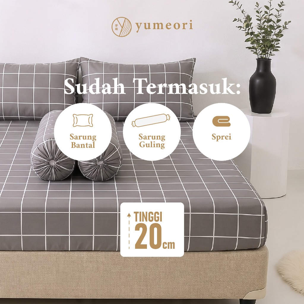 Yumeori - HAKGATA [BED SHEET SET] การออกแบบสุนทรียศาสตร์สไตล์ญี่ปุ่นสําหรับห้อง Modern and Minimalis
