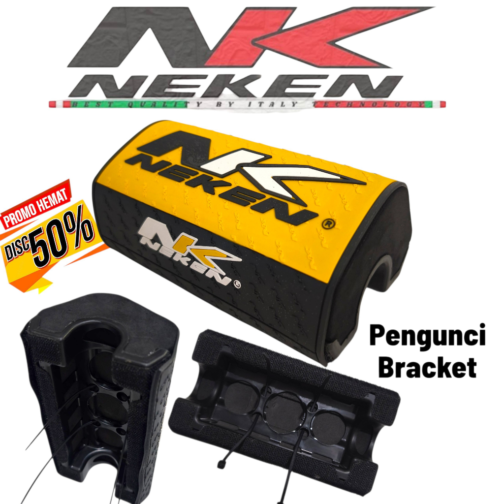 WAREHOUSE นําเข้า NK HANDLEBAR โฟมยางสีเหลือง HANDLEBAR FOAM โลโก้ 3D พร้อม COOL DESIGN BRACKET LOCK