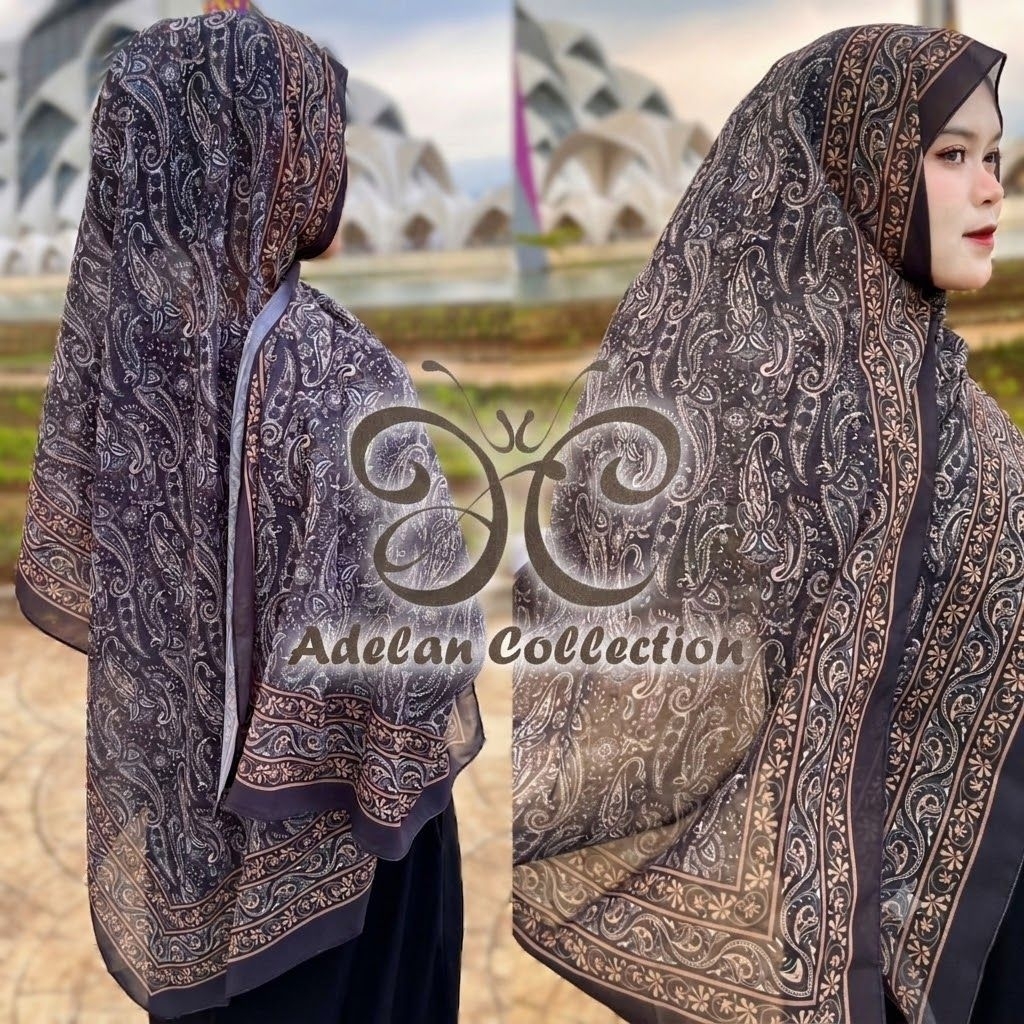 Pashmina Ceruty Hijab พร้อมตุรกี Pasley Motif สีดํา 180 75 ซม. Lasercut Finish