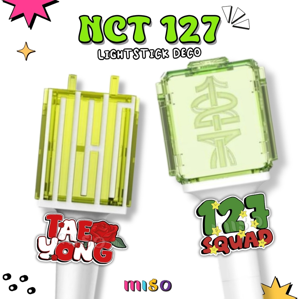 NCT 127 LIGHTSTICK Deco / แท่งไฟอะคริลิคป้ายชื่อ NCT 127 / NCT 127 แท่งไฟ NEOBONG DECO LIGHTSTICK / 