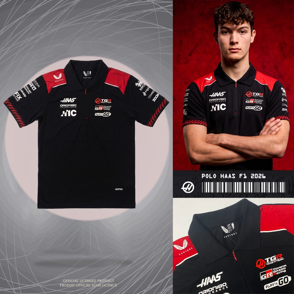 เสื้อยืดธรรมดาทีม HAAS Racing Formula 1
