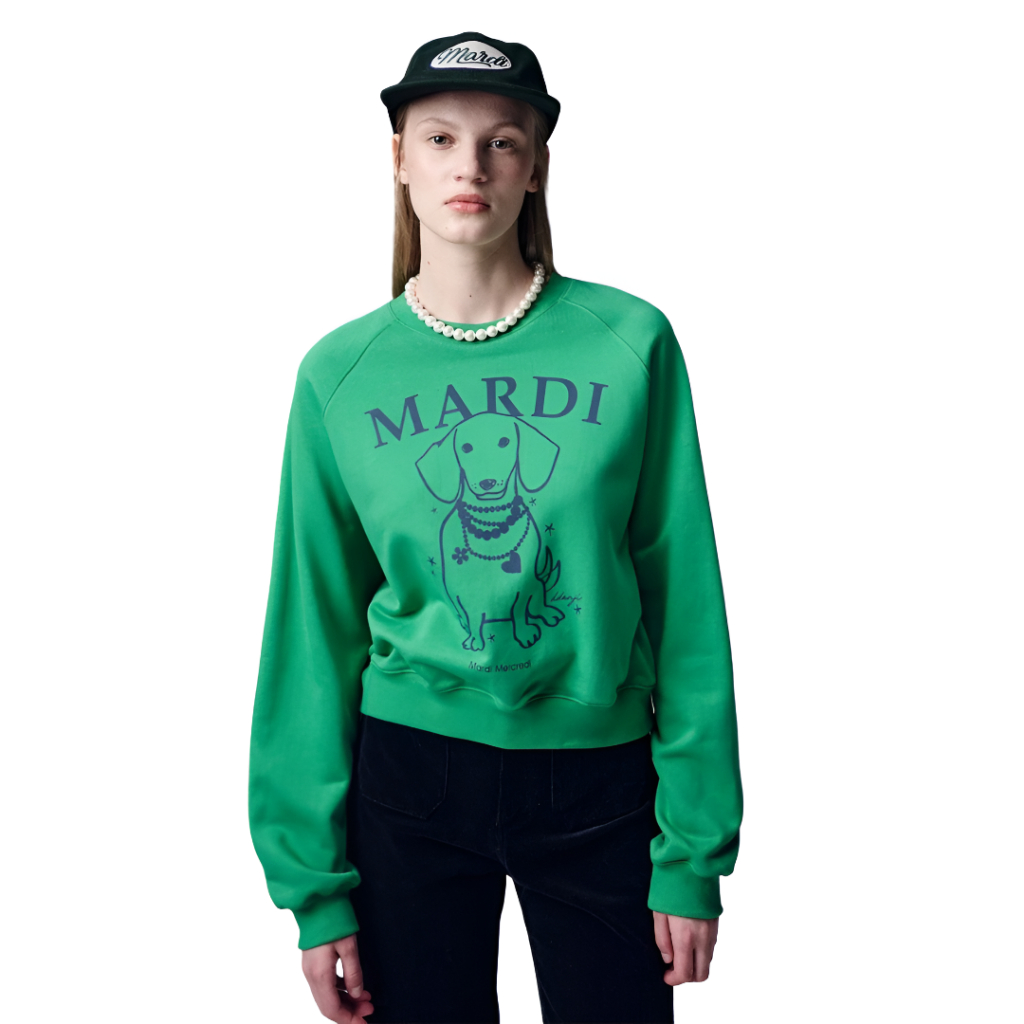 HIJAU Crewneck Sweater Mardi Mercredi Ddanji Green Blue