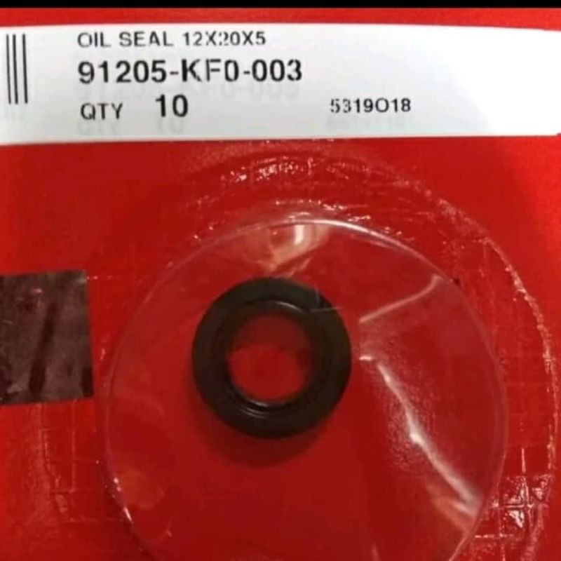 91205-KF0-003 ปั๊มน้ําซีล 12x20x5 Honda CB150R/X, CBR150R, CBR250R, CS1, Sonic, Supra GTR AHM