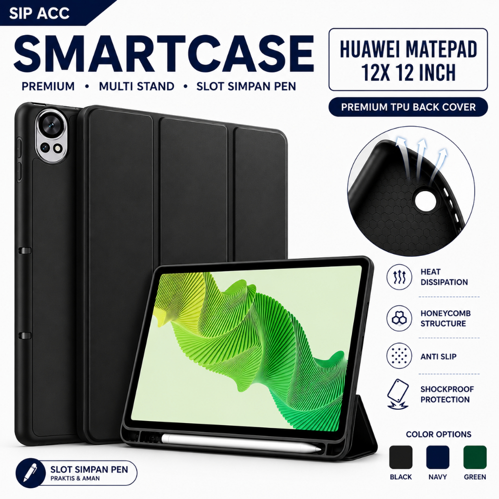 เคส Huawei Matepad 12X | Huawei Matepad 12X 12 X 2026 2024 Smart Case Casing Silicon SmartCover Slot