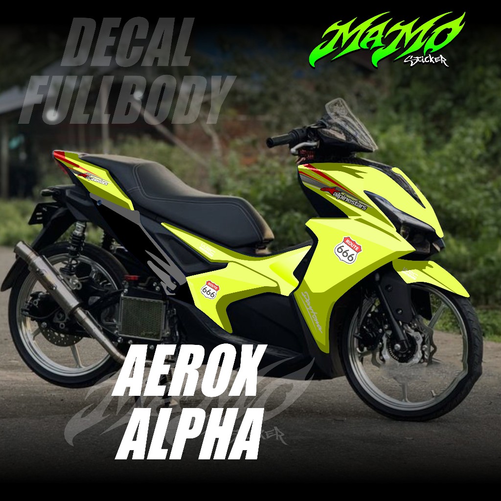 ใหม่ล่าสุดสติ๊กเกอร์รูปลอก Yamaha Aerox 155 Alpha Full Body 2025 2026 - สติ๊กเกอร์รูปลอก Aerox Turbo
