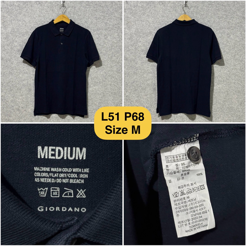 เสื้อโปโล Giordano Navy ดั้งเดิม