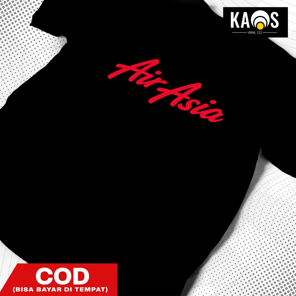 เสื้อยืด AirAsia Distro พร้อมโลโก้ Flight Maskapai, Cotton Combed 30s Unisex