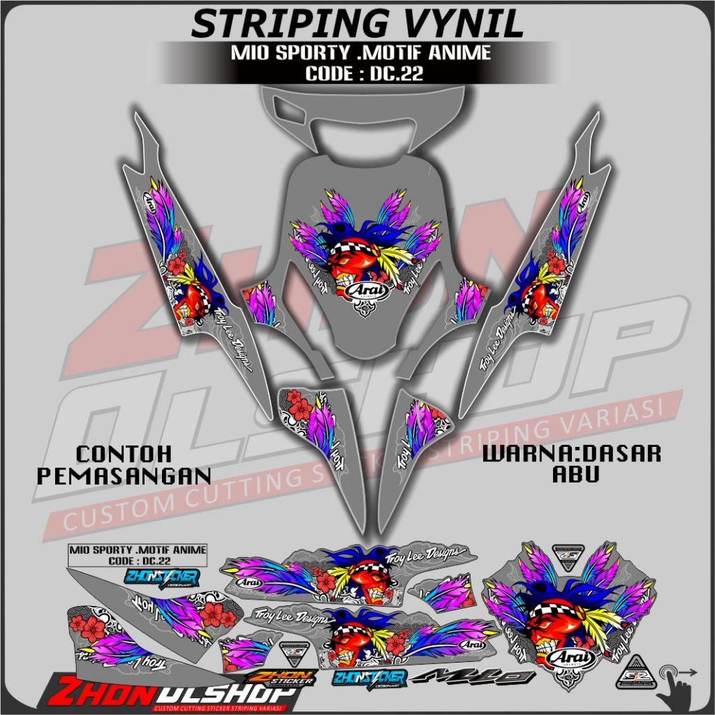 สติ๊กเกอร์ STRIPING VARIATION STICKER MOTIF DESIGN STICKER DC. 22