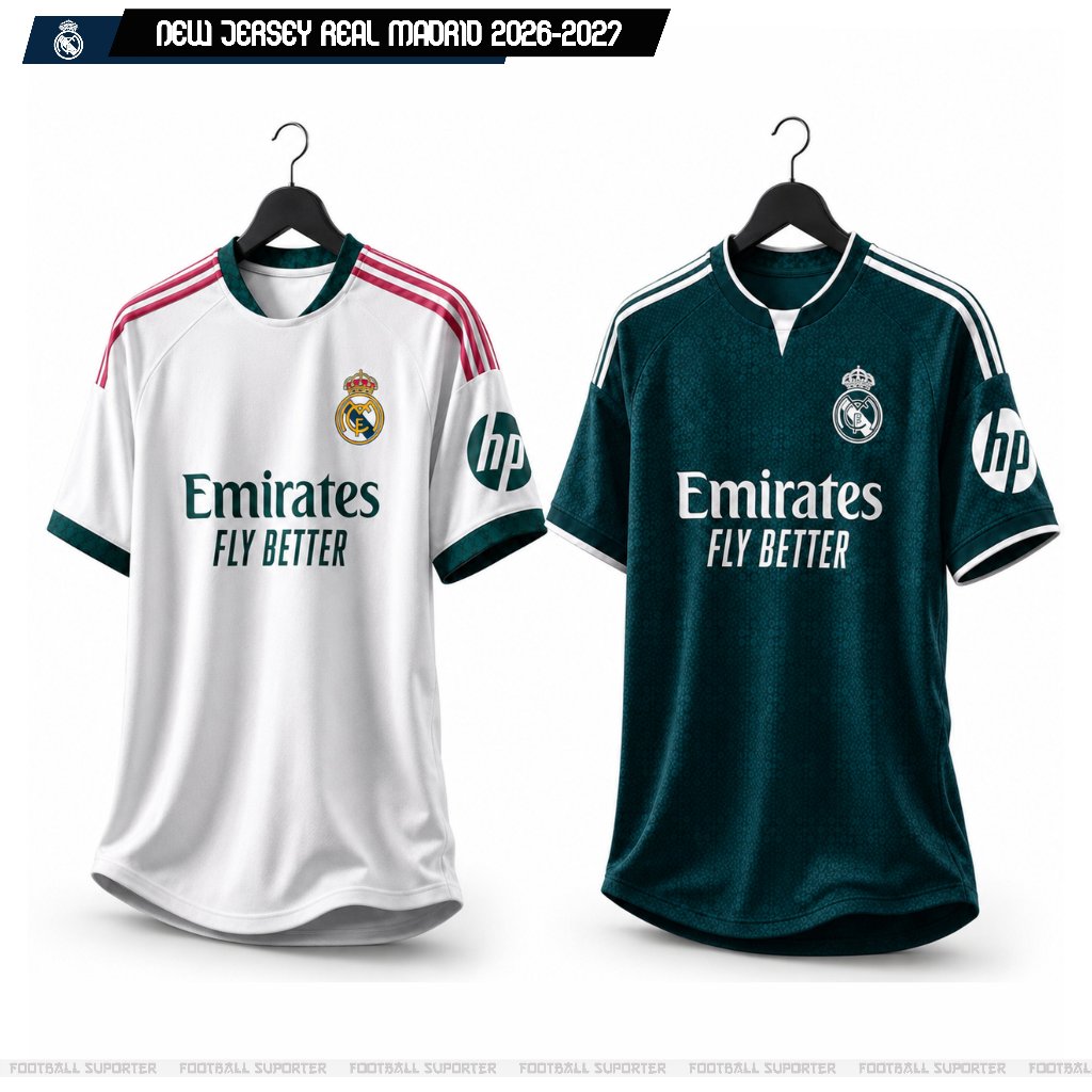 เรอัล มาดริด 2026-2027 เสื้อฟุตบอลพรีเมี่ยม ติดชื่อฟรี หลังเลขที่ พิมพ์เต็ม