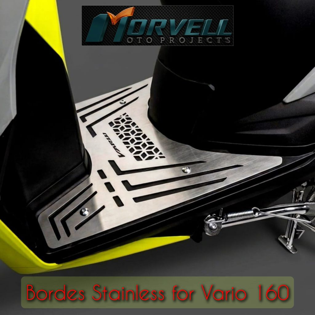 Vario 160 evo พรมสแตนเลส Vario 160 ขอบสแตนเลส