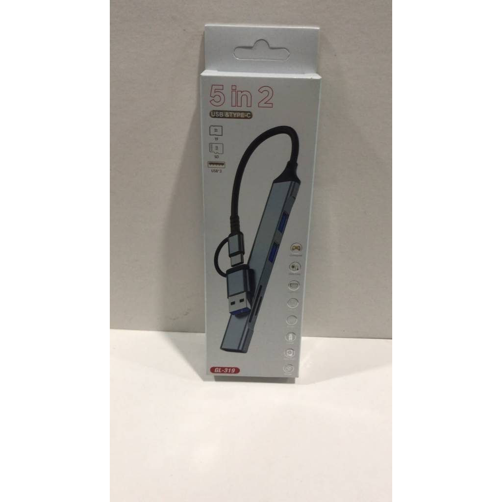 [TR-629] GL-319 USB & Type-C Hub 5 in 2 Slot TF Card & SD Card