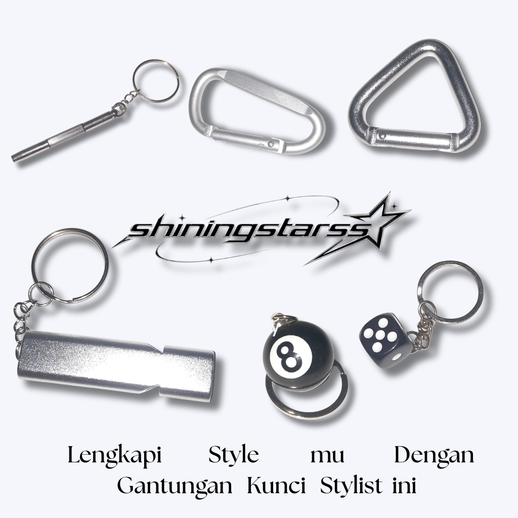 GANTUNGAN พวงกุญแจสแตนเลสมัลติฟังก์ชั่น | RETAIL CARABENER พวงกุญแจ | DICE BLACK MINI DICE KEYCHAIN 