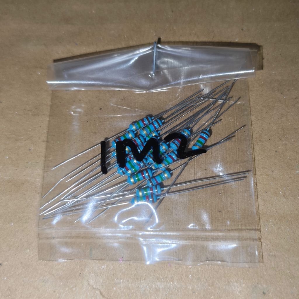 R 1M2 Ohm 0.25W 5 Percent Resistor 1.2 Mega Ohm 0.25 วัตต์ 20 ชิ้น