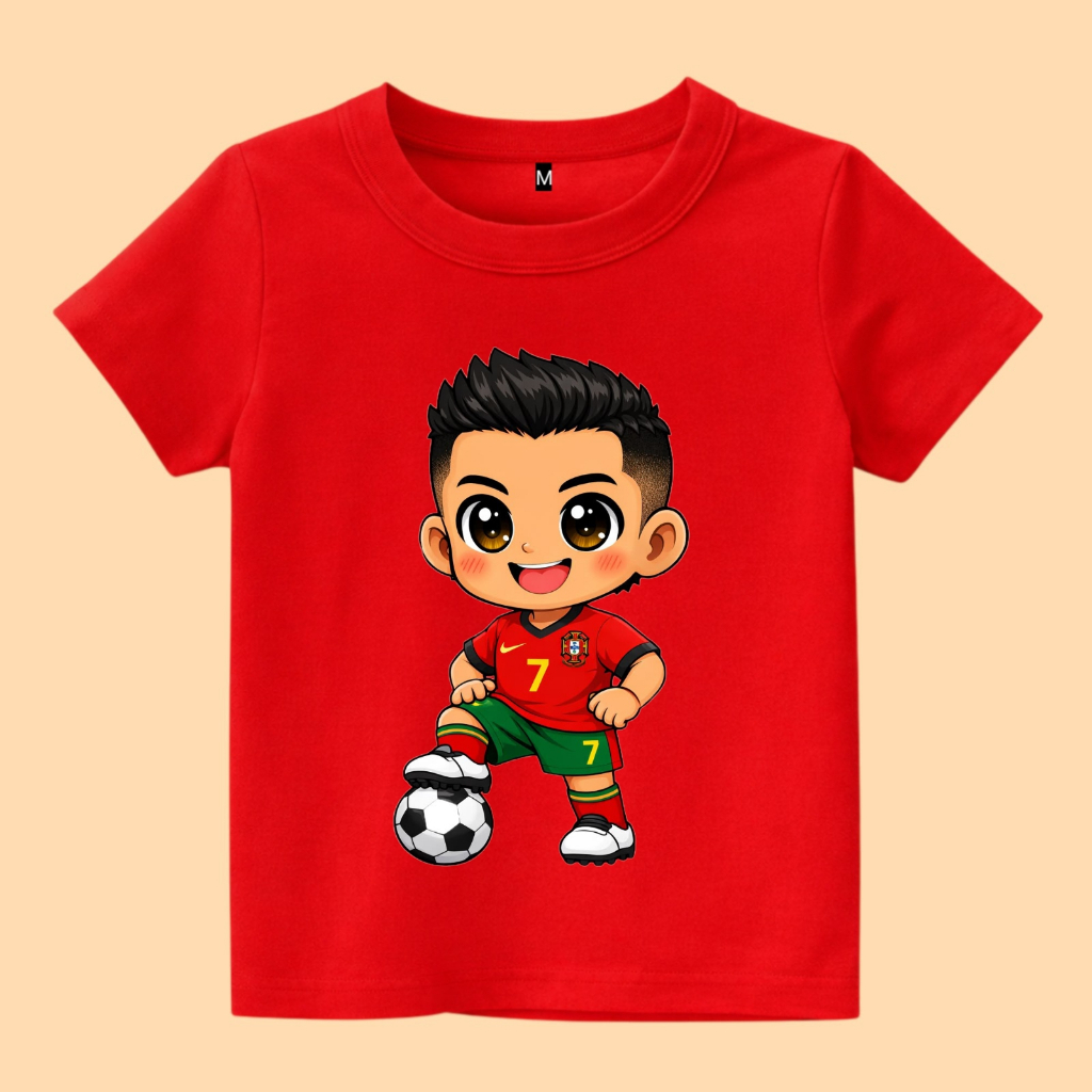 เสื้อยืดเด็ก Cristiano Ronaldo kawaii