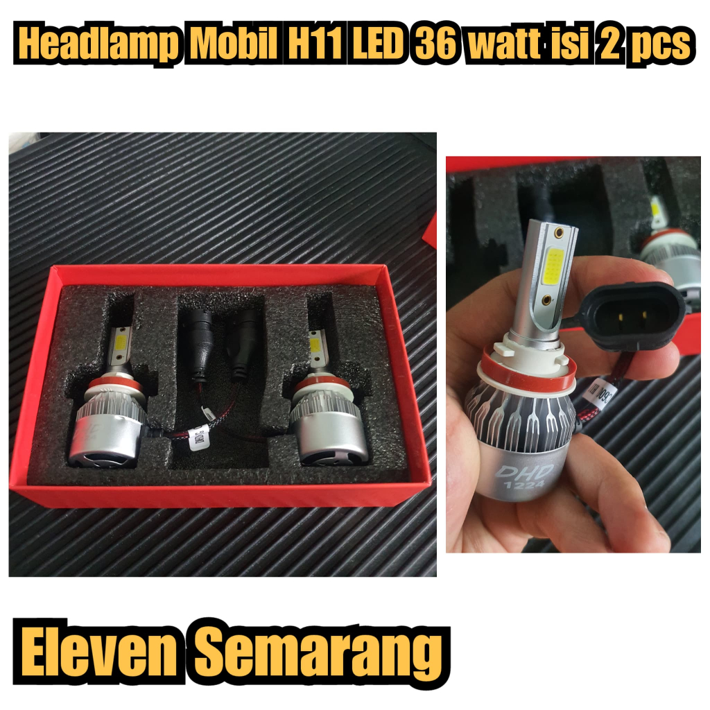 ไฟรถยนต์ H11 ไฟหน้ารถยนต์ LED 2 ชิ้น ไฟหน้ารถยนต์ H11 คู่ ช่องเสียบ หน้ารถ