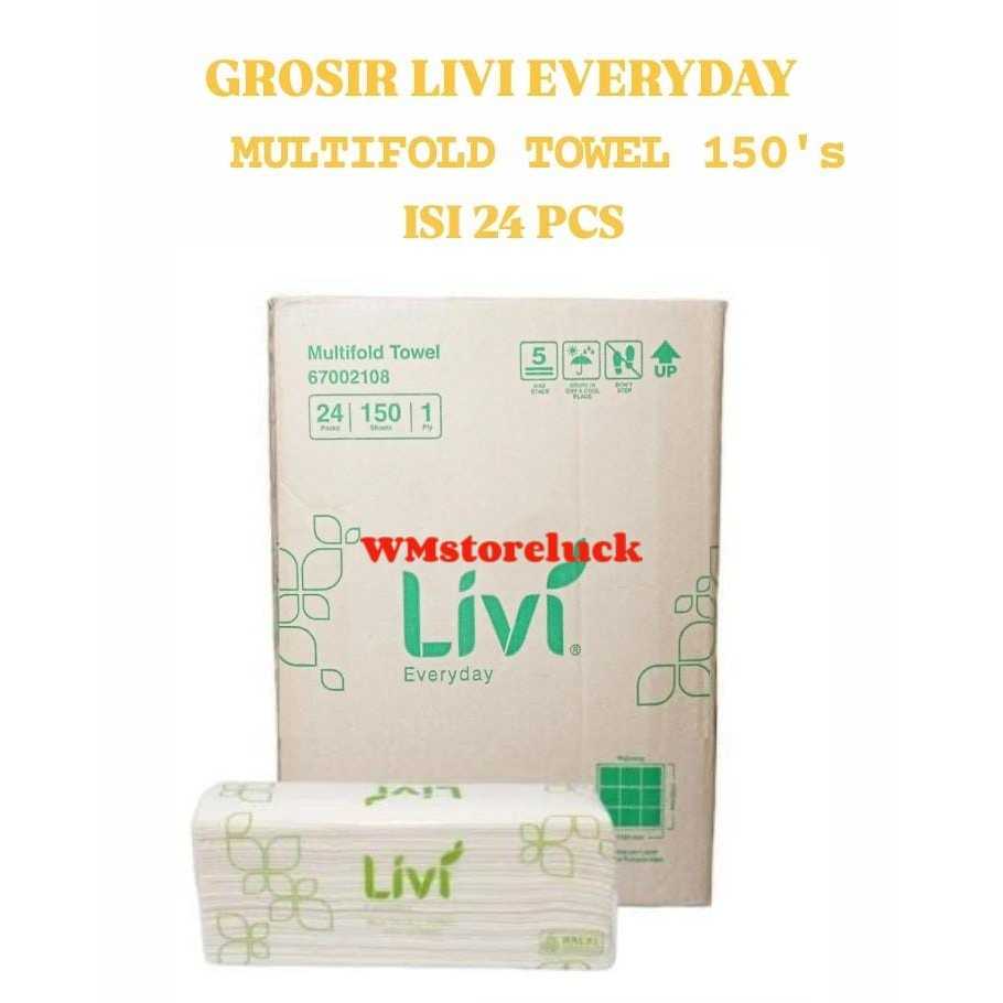WHOLESALE LIVI EVERYDAY MULTIFOLD HANDTOWEL 150s 1ply / livi 150 s 1 ชั้น ทิชชู่