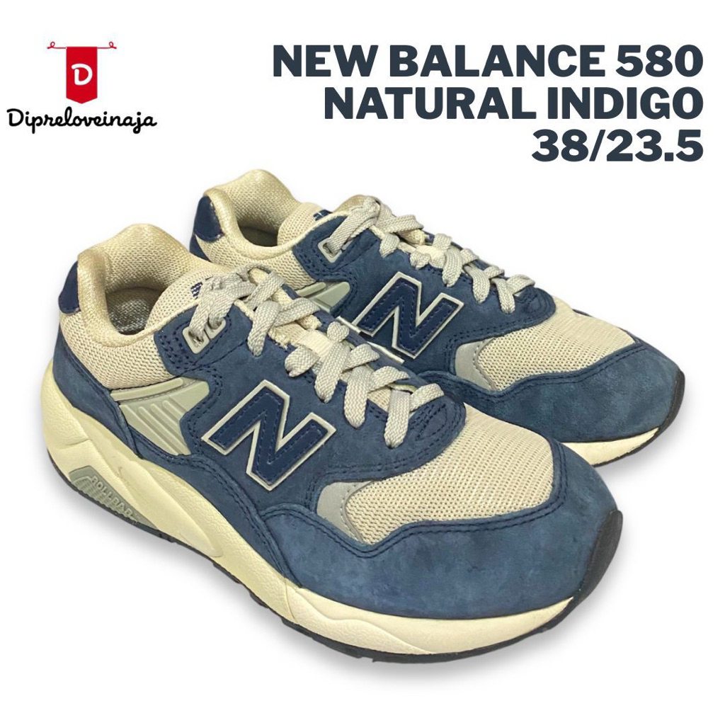 NEW BALANCE 580 NATURAL INDIGO SIZE 38/23.5 PRELOVED DPLW0488