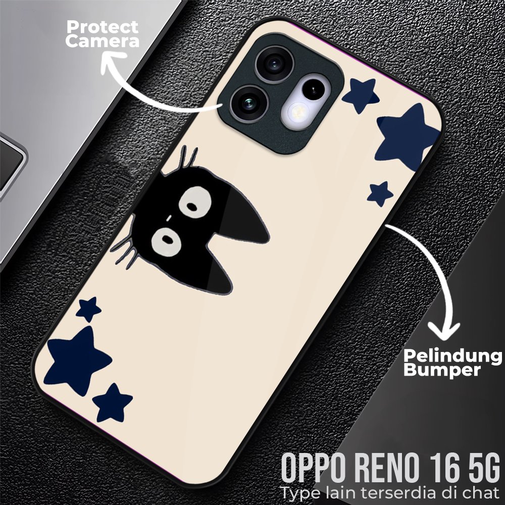 เคสโทรศัพท์ Oppo Reno 16 5g รุ่นล่าสุดของ HP ลายน่ารัก วัสดุซิลิโคนเคลือบเงา พร้อมการป้องกันกล้อง An