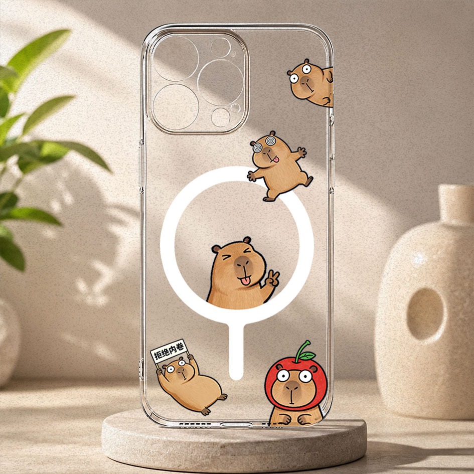 HP น่ารักโปร่งใส Capybara เคสโทรศัพท์สําหรับ VIVO V60 - V60 LITE - V50 - V50 LITE - V40 - V40 LITE -