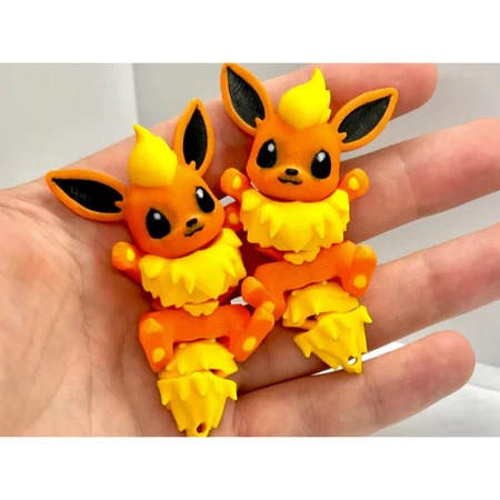 GANTUNGAN Cuero พวงกุญแจ Eevee Evolution Articulion Flexi Eevee Vaporeon Jolteon Flareon Umbreon