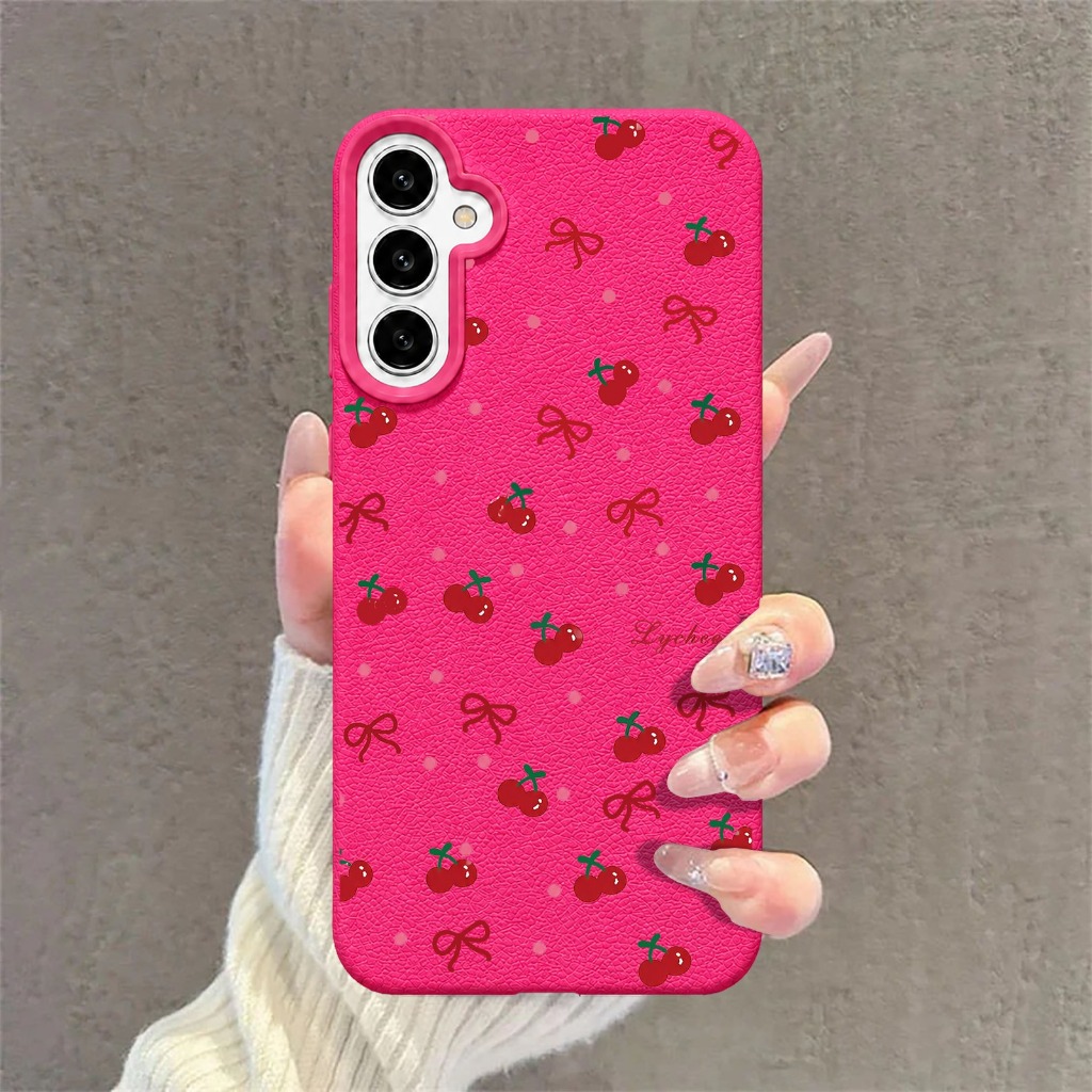 เคส Samsung A32 A33 A34 A35 A36 A37 A50 A50S A30S A51 A52 A53 A54 A55 A56 A57 4G 5G Cherry Polka Rib