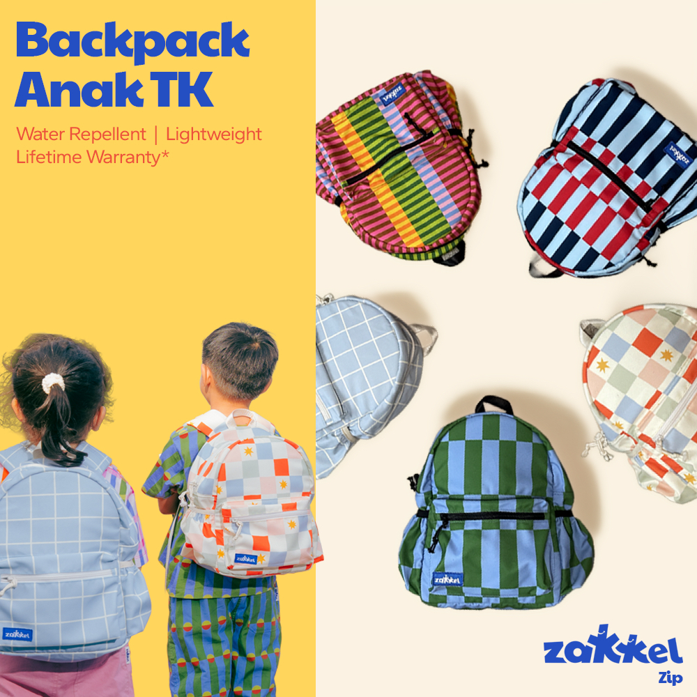 Zakkel Zip Kindergarten Backpack Water Repellent School Backpack Stylish Motif