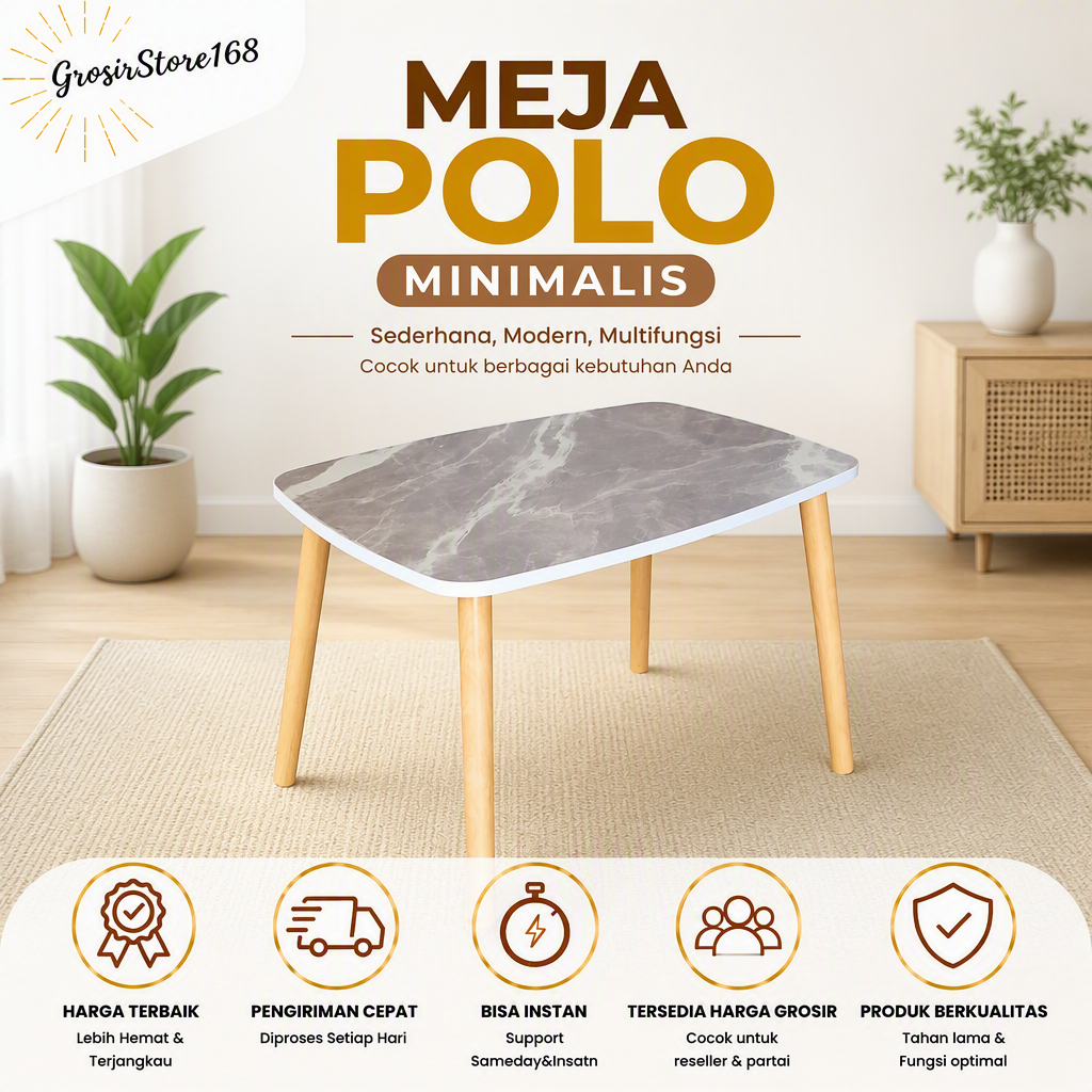 POLO MULTIFUNCTIONAL TABLE สําหรับ LIVING ROOM NINIMALIS COFFEE TABLE / SOFA TABLE