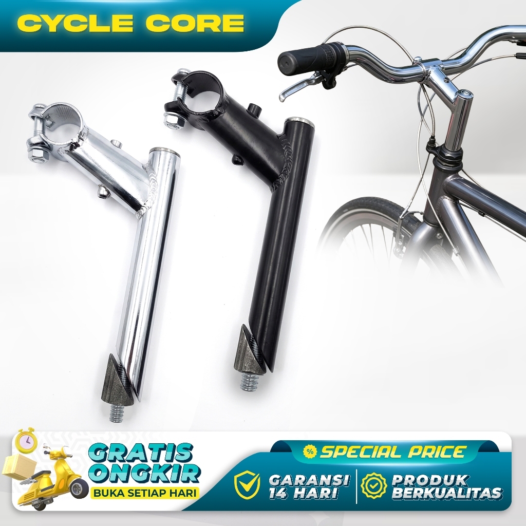Quillstem Stem ST04 จักรยานเหล็กมาตรฐาน MTB Vintage Commuter Bike Classic Black Chrome Federal Kuwahara Surly Kalcer