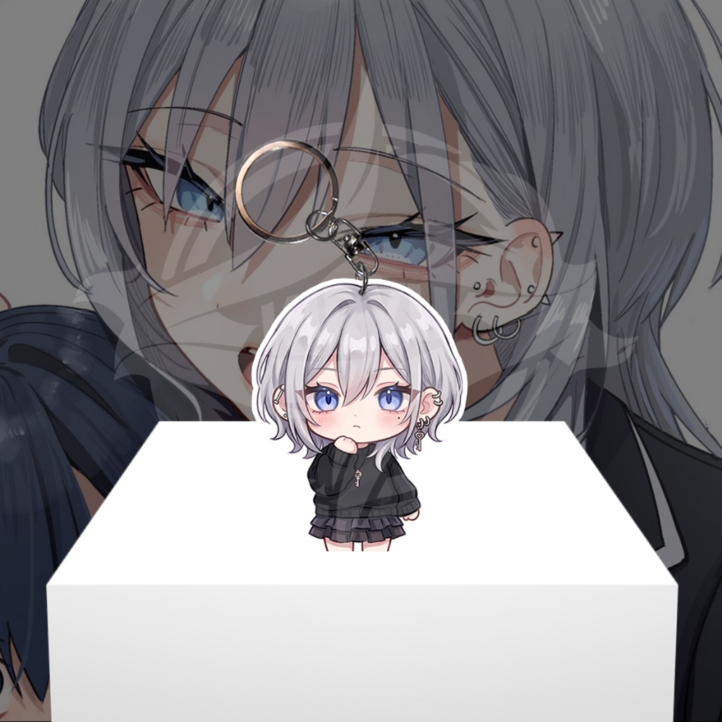 HP GANTUNGAN อะนิเมะ Haimiya Senpai wa Kowakute Kawaii พวงกุญแจโทรศัพท์ - Mio Haimiya - พวงกุญแจอะคริลิค - พวงกุญแจอะคริลิค