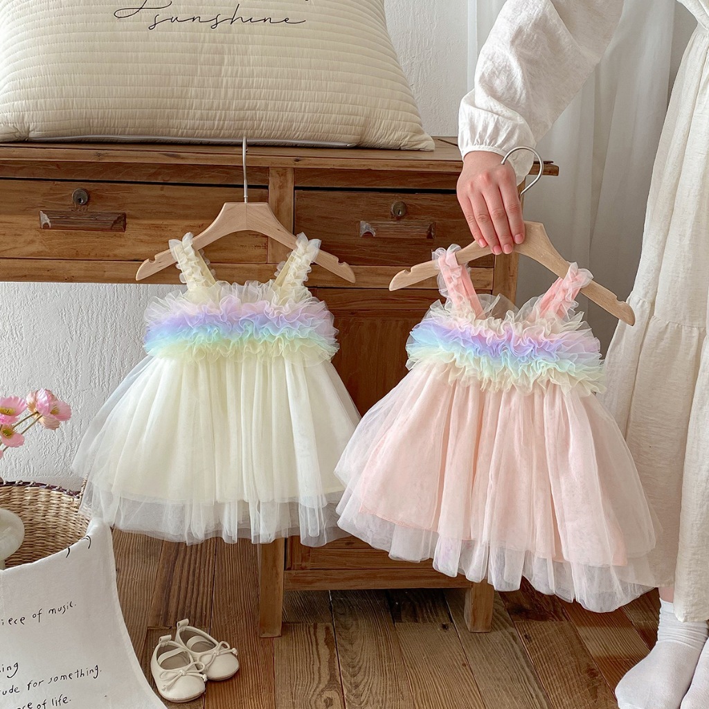 Elliya - RAINBOW TULLE DRESS – GIRLS DRESS
