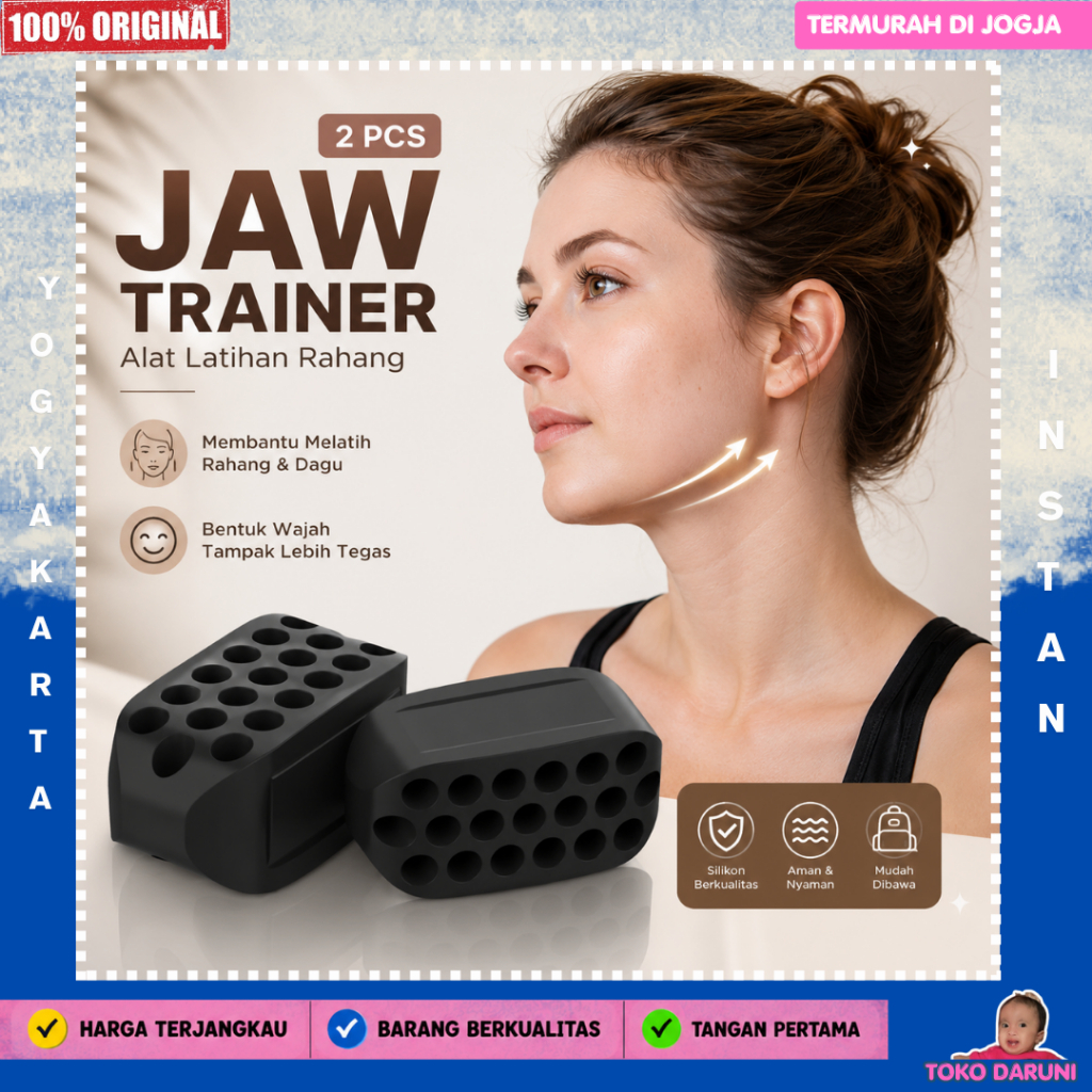 TaffiSPORT Silicone Mewing Jaw Trainer Ball 2 ชิ้น - TM734 - สีดํา