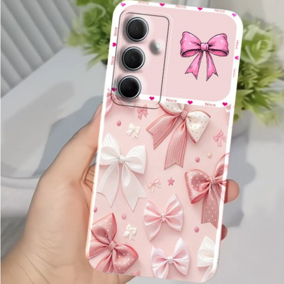 HP Samsung A35 5G Case Samsung A55 5G ล่าสุด 2026 CUTE Ribbon Motif Samsung A24 5G A25 5G A26 5G ล่า