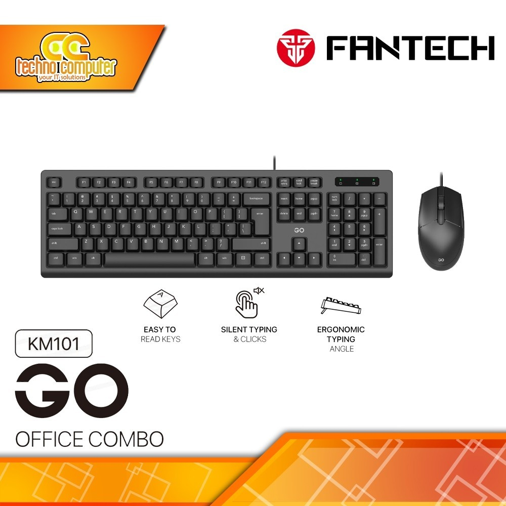 FANTECH GO KM101 Combo - คีย์บอร์ดและเมาส์สํานักงาน