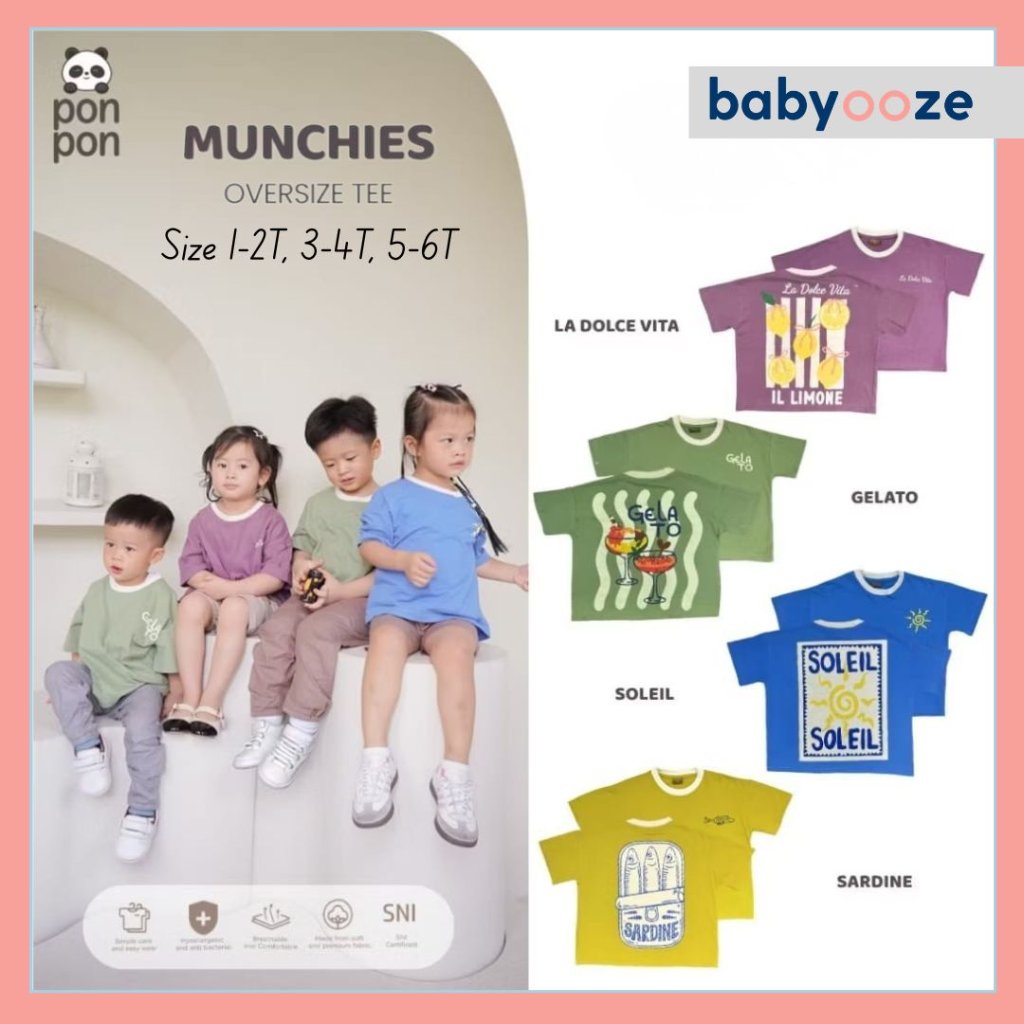 PONTON MUNCHIES TSHIRT / เสื้อโอเวอร์ไซส์