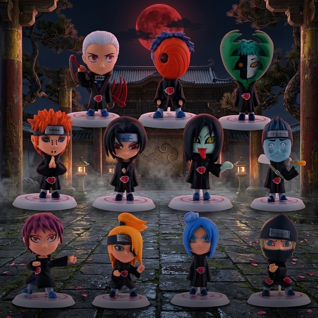 11 ชิ้น/เซ็ต Naruto All Akatsuki Figures