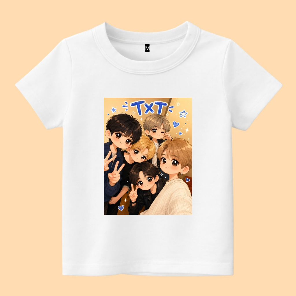 K-Pop TXT เสื้อยืดเด็กจิบิ